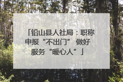 铅山县人社局：职称申报“不出门” 做好服务“暖心人”