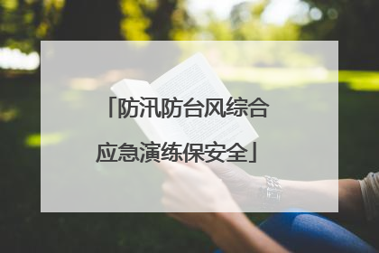 防汛防台风综合应急演练保安全