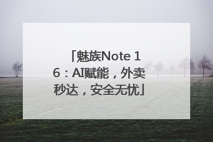 魅族Note 16：AI赋能，外卖秒达，安全无忧