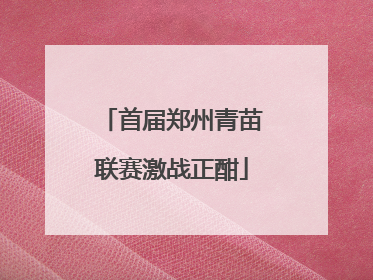 首届郑州青苗联赛激战正酣