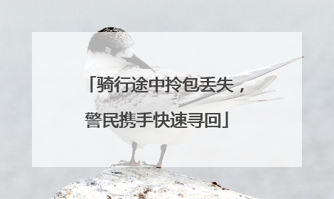 骑行途中拎包丢失，警民携手快速寻回