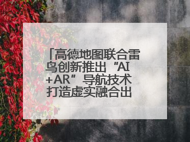 高德地图联合雷鸟创新推出“AI+AR”导航技术 打造虚实融合出行新体验