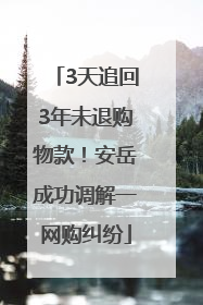 3天追回3年未退购物款！安岳成功调解一网购纠纷