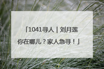 1041寻人｜刘月莲你在哪儿？家人急寻！