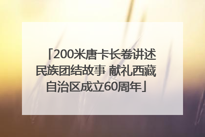 200米唐卡长卷讲述民族团结故事 献礼西藏自治区成立60周年