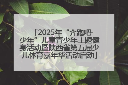 2025年“奔跑吧·少年”儿童青少年主题健身活动暨陕西省第五届少儿体育嘉年华活动启动