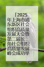 2025年上海市浦东新区社会组织高质量发展大会暨第二届长三角社会组织高质量发展峰会成功举办