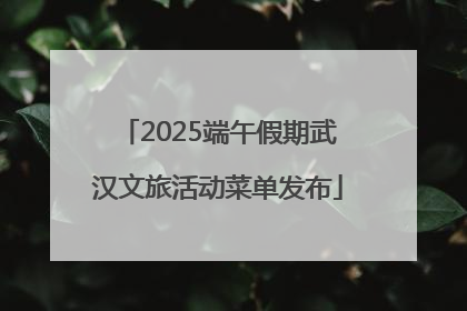 2025端午假期武汉文旅活动菜单发布