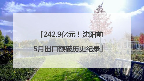 242.9亿元！沈阳前5月出口额破历史纪录