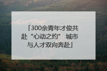 300余青年才俊共赴“心动之约” 城市与人才双向奔赴