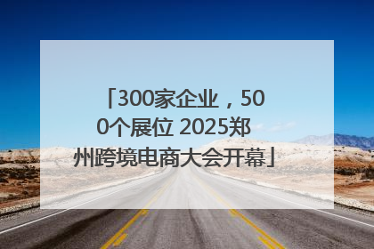 300家企业，500个展位 2025郑州跨境电商大会开幕