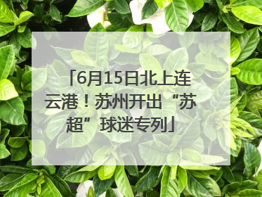 6月15日北上连云港！苏州开出“苏超”球迷专列