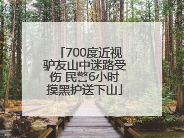 700度近视驴友山中迷路受伤 民警6小时摸黑护送下山