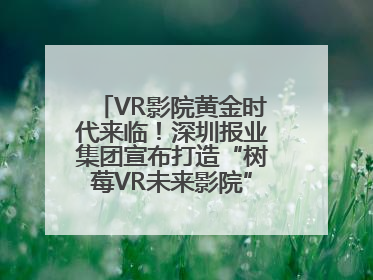 VR影院黄金时代来临！深圳报业集团宣布打造“树莓VR未来影院”_深圳新闻网